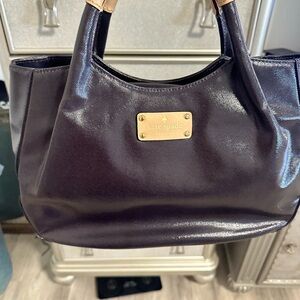 Kate Spade Purple Shoulder Bag with Leather Finish